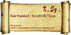 Karfunkel Szofrónia névjegykártya